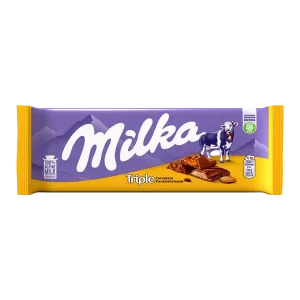 شکلات میلکا تابلت تریپل کارامل (milka) 90 گرم