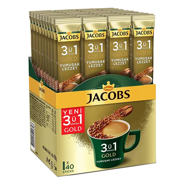 قهوه فوری 3 در 1 گلدجاکوبس با عطروطعم ملایم 40عددی