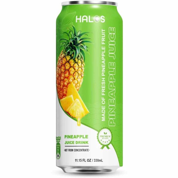 نوشیدنی آبمیوه ویتنامی هالوس Halos مدل Pineapple با طعم آناناس 330 میل