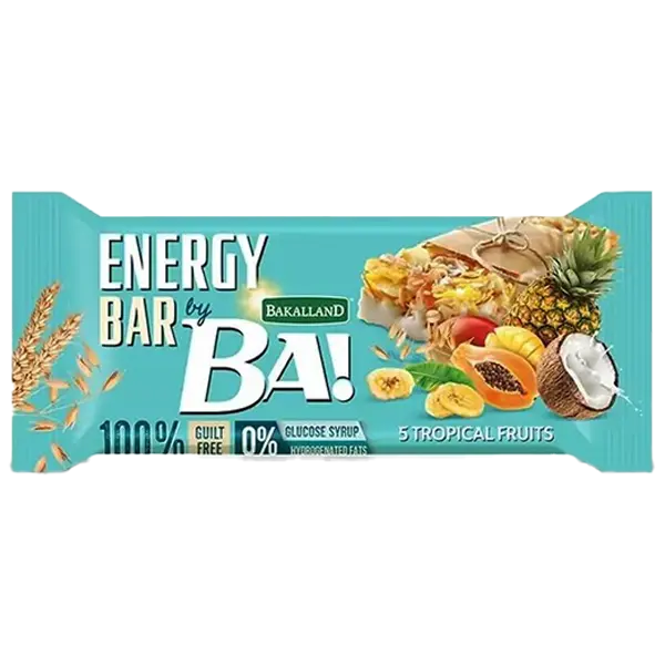 انرژی بار غلات و 5میوه استوایی باکالند 40 گرم