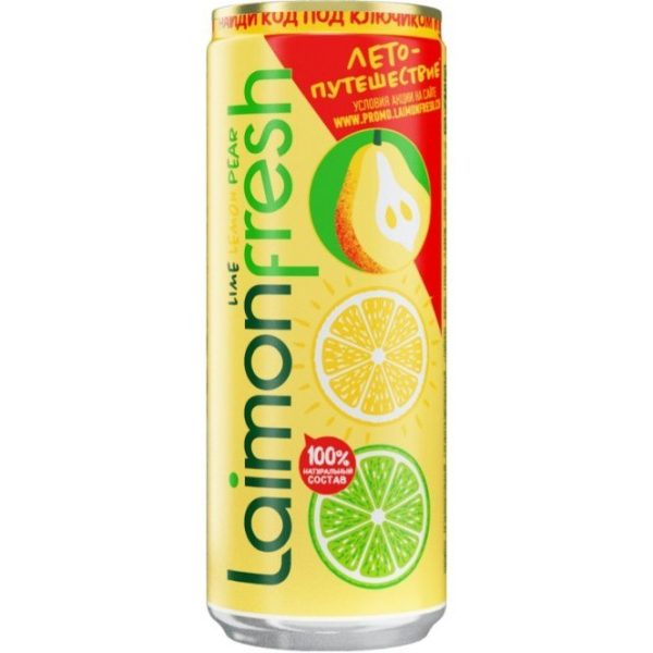 نوشیدنی لایمون فرش با طعم لیمو گلابی ۳۳۰ میلی لیتری