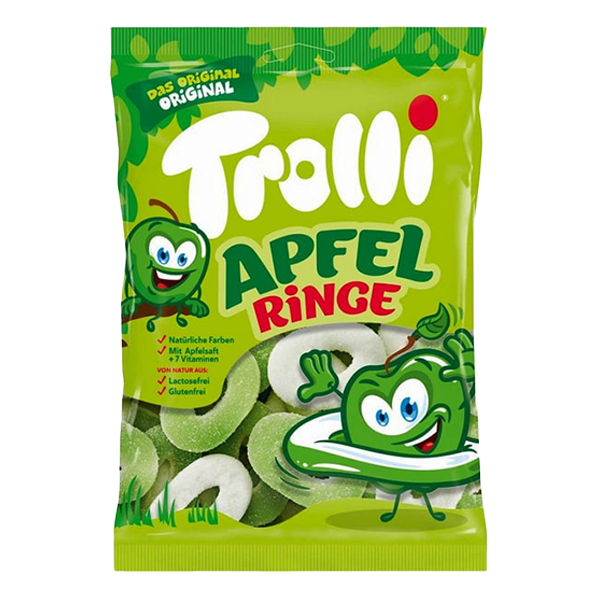 پاستیل ترش حلقه ای سیب ترولی 150گرم